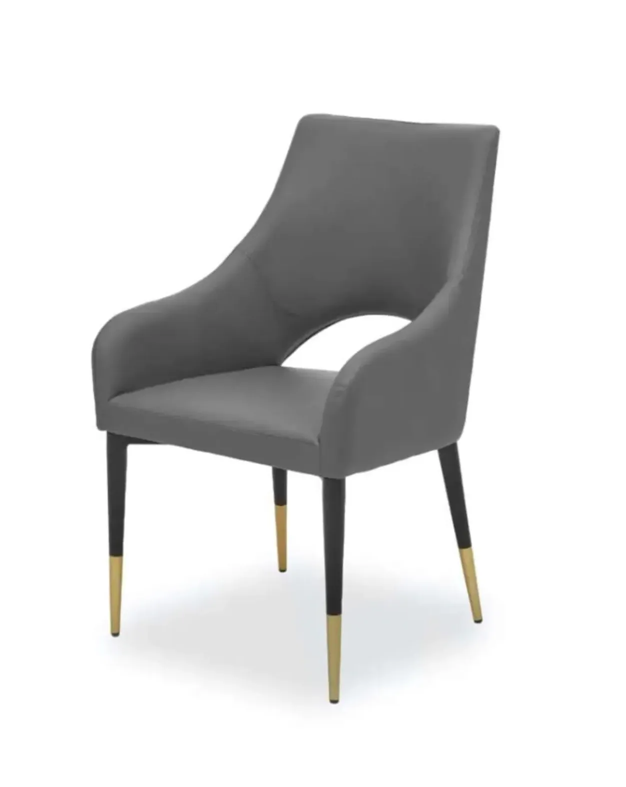 Dining Chair with Armrests - Grey, Leatherette image