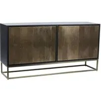 Embossed Sideboard with Push Close Doors - Brass