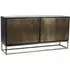 Embossed Sideboard with Push Close Doors - Brass