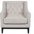 Fabric Armchair with Deep Buttoning - Ivory