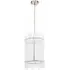 Fluted Glass Pendant Light - Nickel