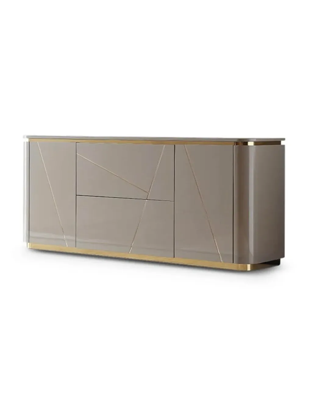 Gold Inlay Sideboard - Grey image