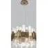 Halo Opulent Small Textured Glass Chandelier