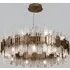 Halo Opulent Textured Glass Chandelier - Gold