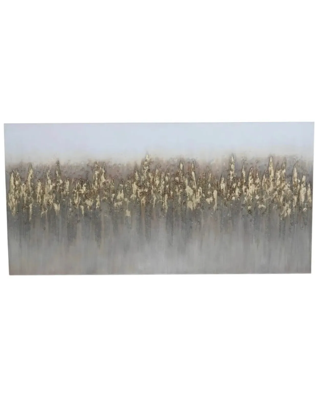 Hand Embellished Canvas Wall Art - Gold image