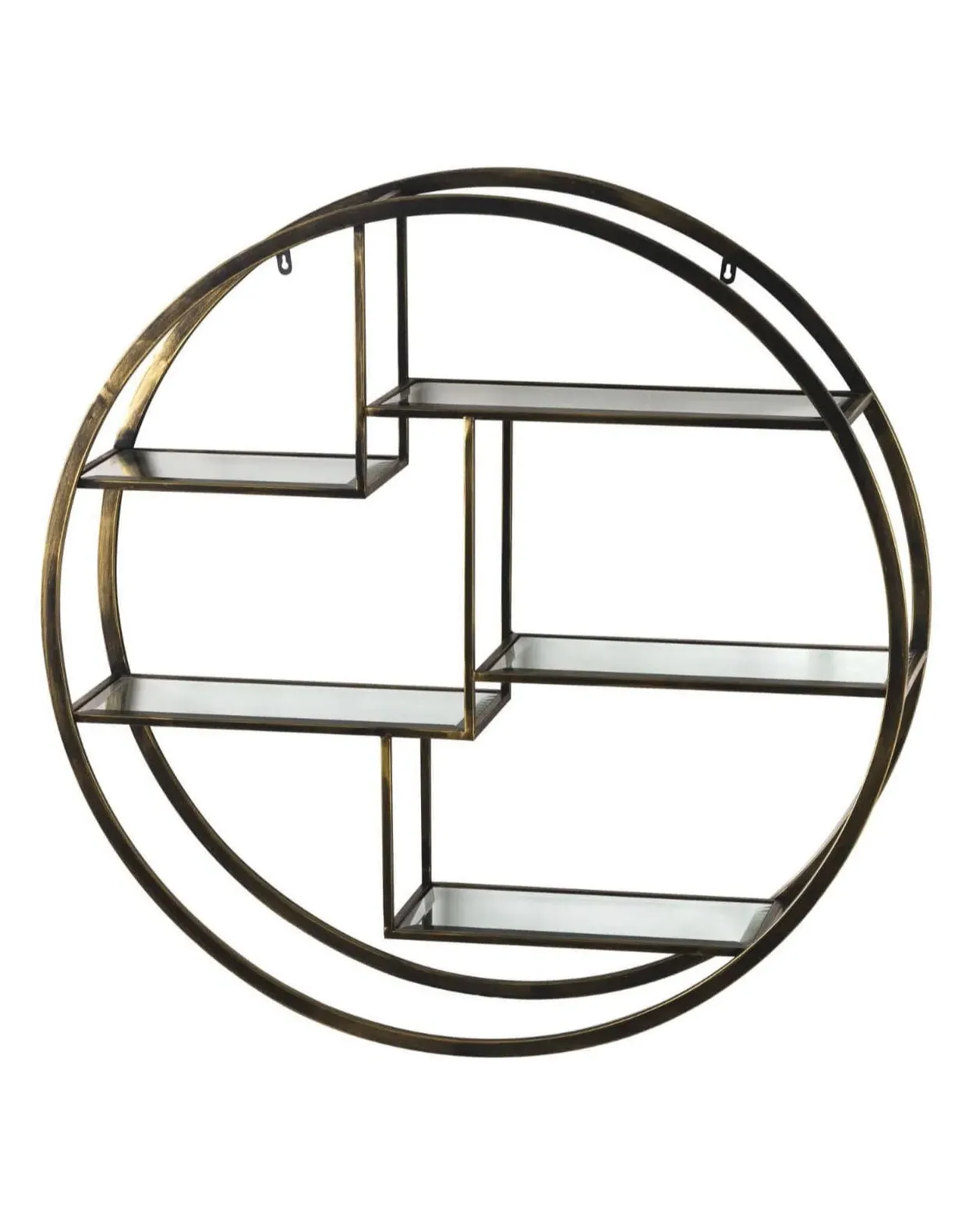 Handcrafted Display Shelf - Antique Brass image