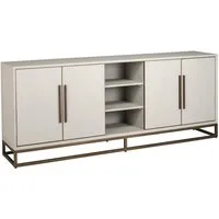 Herringbone Sideboard - Ash Grey, Brass alternate view