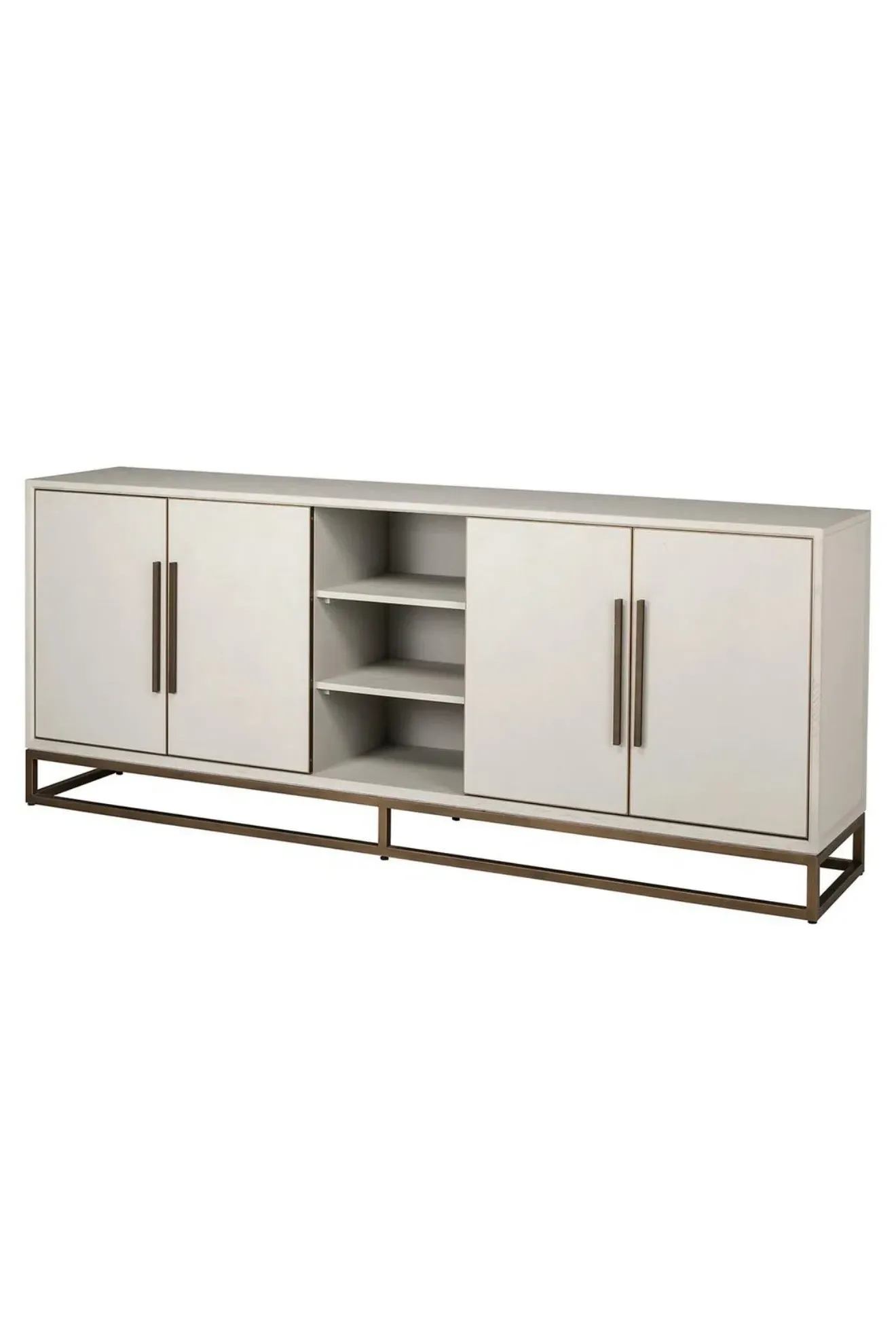 Herringbone Sideboard - Ash Grey, Brass product