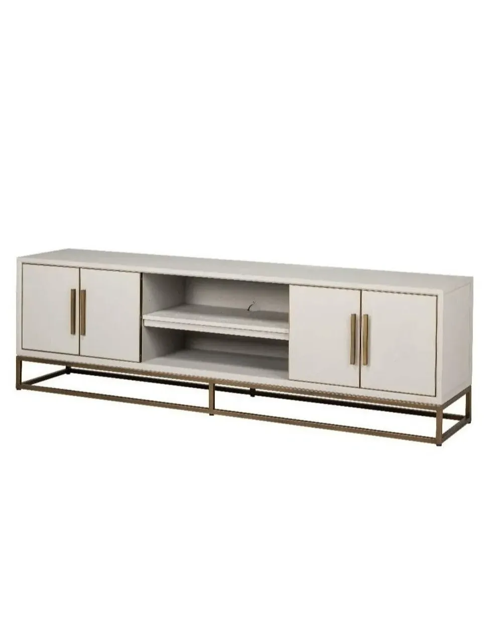 Herringbone Media Unit - Ash Grey, Oak image