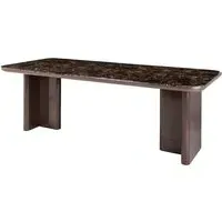 Kensington Dining Table - Ceramic Top, Chocolate Brown Base alternate view