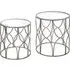 Lattice Side Tables Set of Two - Silver