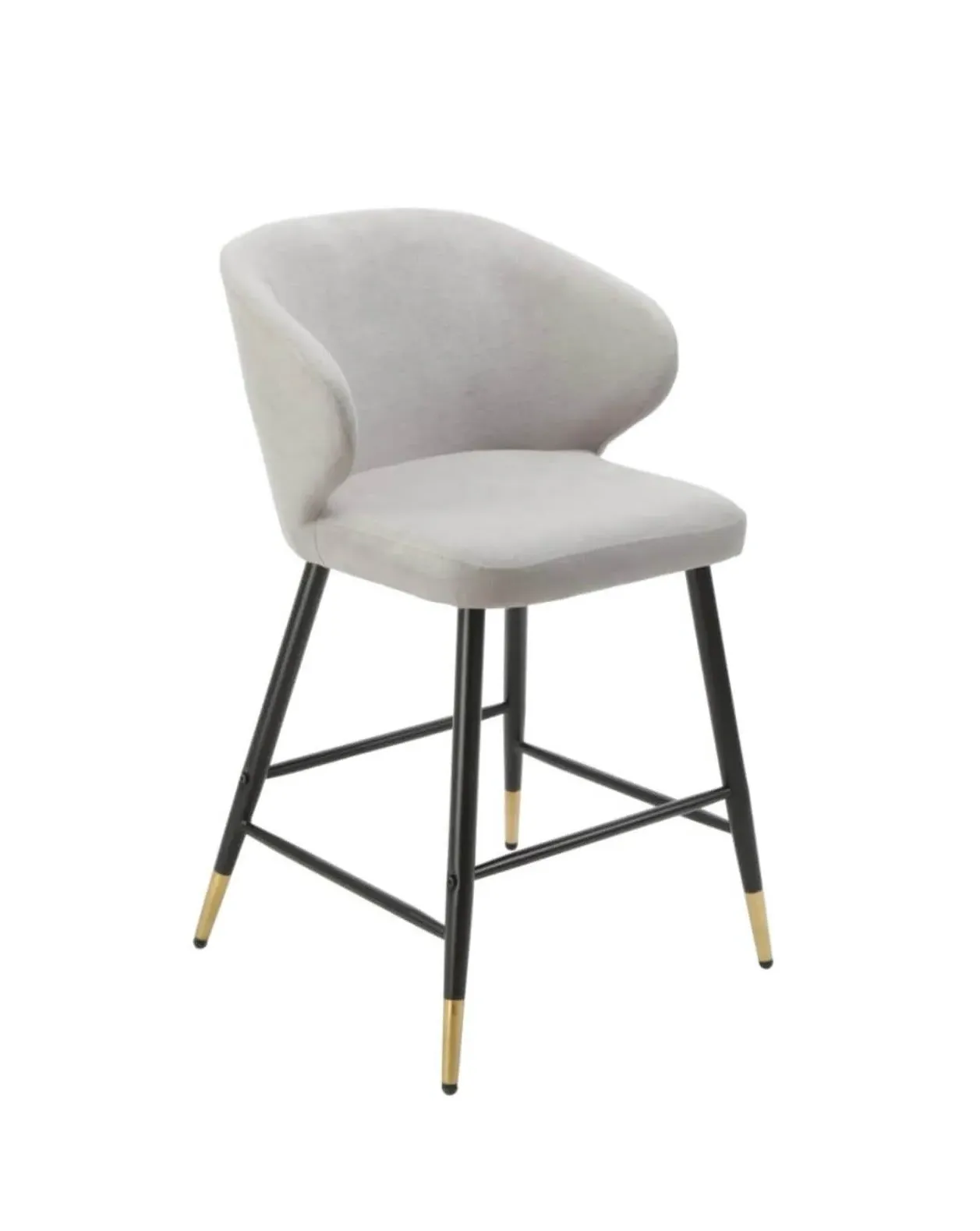 Linen Look Bar Stools Set of 2 - Grey