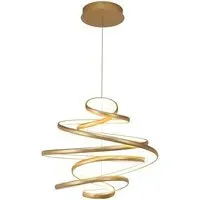 Looped Spiral Pendant Light - Champagne Gold