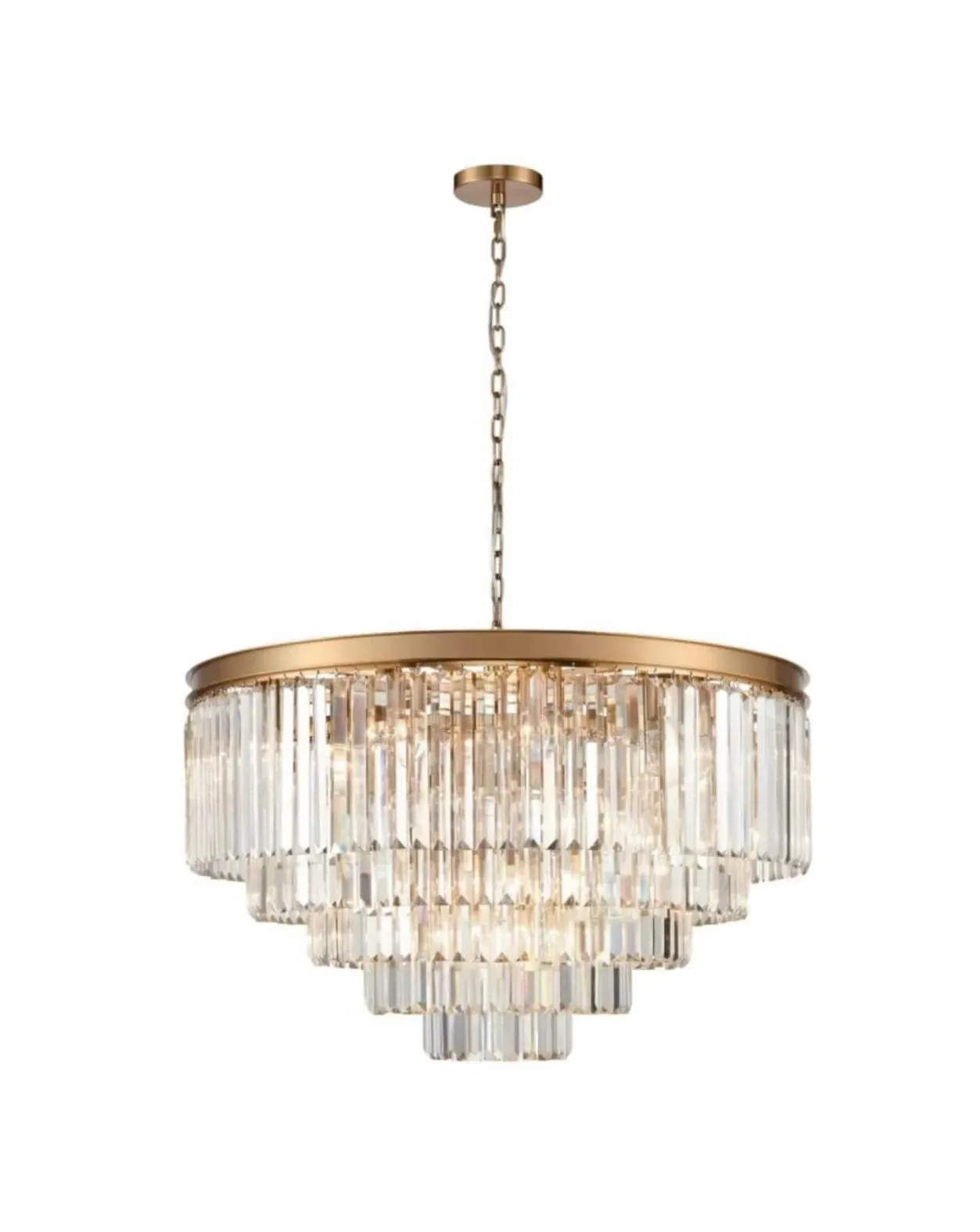 Lucia Crystal Chandelier - Brushed Brass product