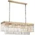Lucia Crystal Long Chandelier - Brushed Brass