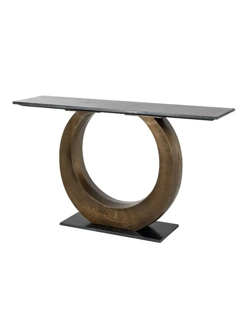 Luna Console Table - Black, Marble image