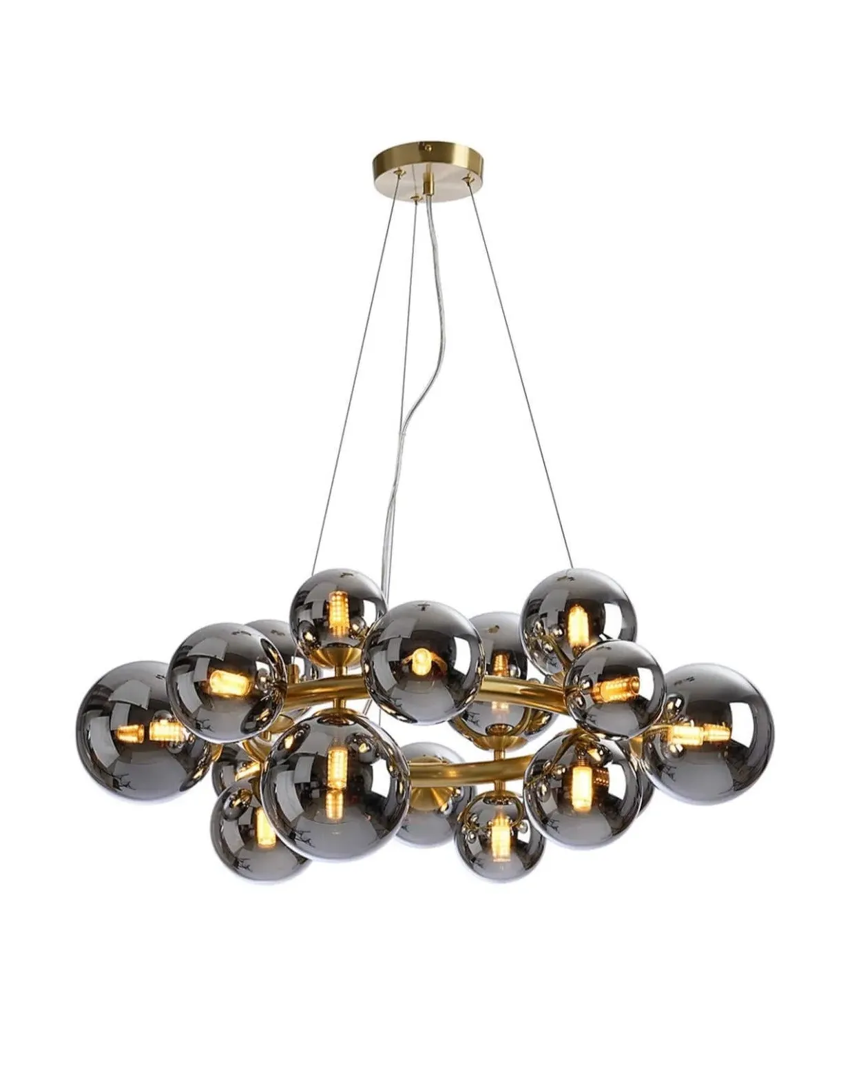 Lunar Ceiling Light - Satin Gold, Chrome image
