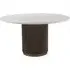 Lusso Round Dining Table - White, Marble