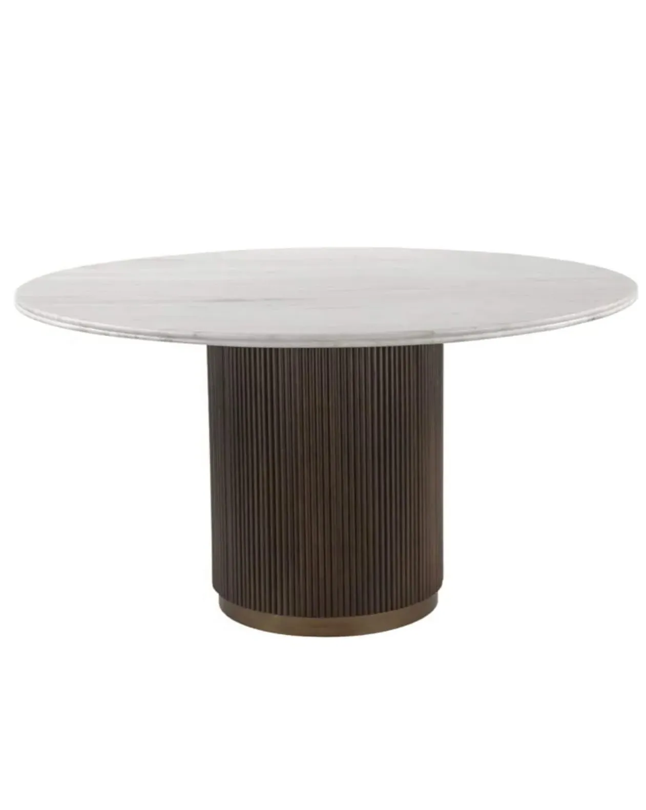 Lusso Round Dining Table - White, Marble image