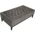 Luxe Fabric Ottoman - Warm Grey