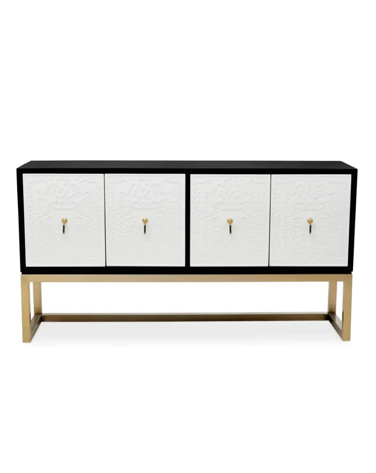 Luxe Monochrome Sideboard - Black, White image