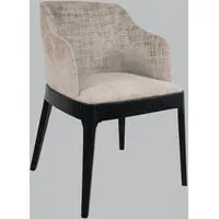 Luxe Mushroom Dining Chair - Black