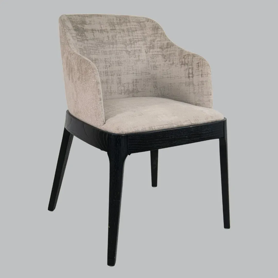 Luxe Mushroom Dining Chair - Black image