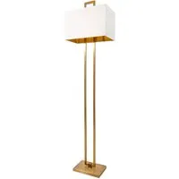 Antique Brass Floor Lamp with Fabric Shade alternate view