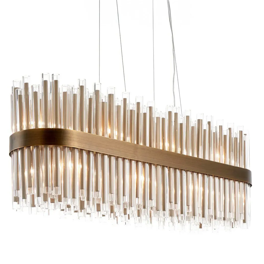 Rectangular Chandelier - Antique Brass product