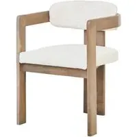 Mango Wood Chair - Grey, Boucle alternate view