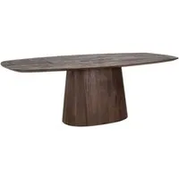 Mango Wood Oval Dining Table - Dark Brown alternate view