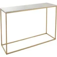Marble Console Table - Brass, Metal alternate view