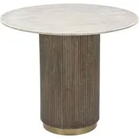 Marble Ribbed Square Dining Table - Marble alternate view