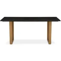 Marble Top Dining Table - Black, Iron
