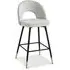 Matte Velvet Barstool - Grey
