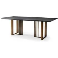 Mayfair Oval Dining Table - Charcoal, Oak Veneer alternate view