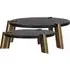 Mayfair Coffee Table Set of 2 - Charcoal Black, Oak Veneer