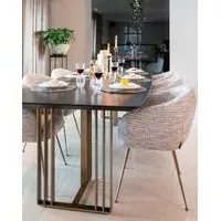 Mayfair Oval Dining Table - Charcoal, Oak Veneer
