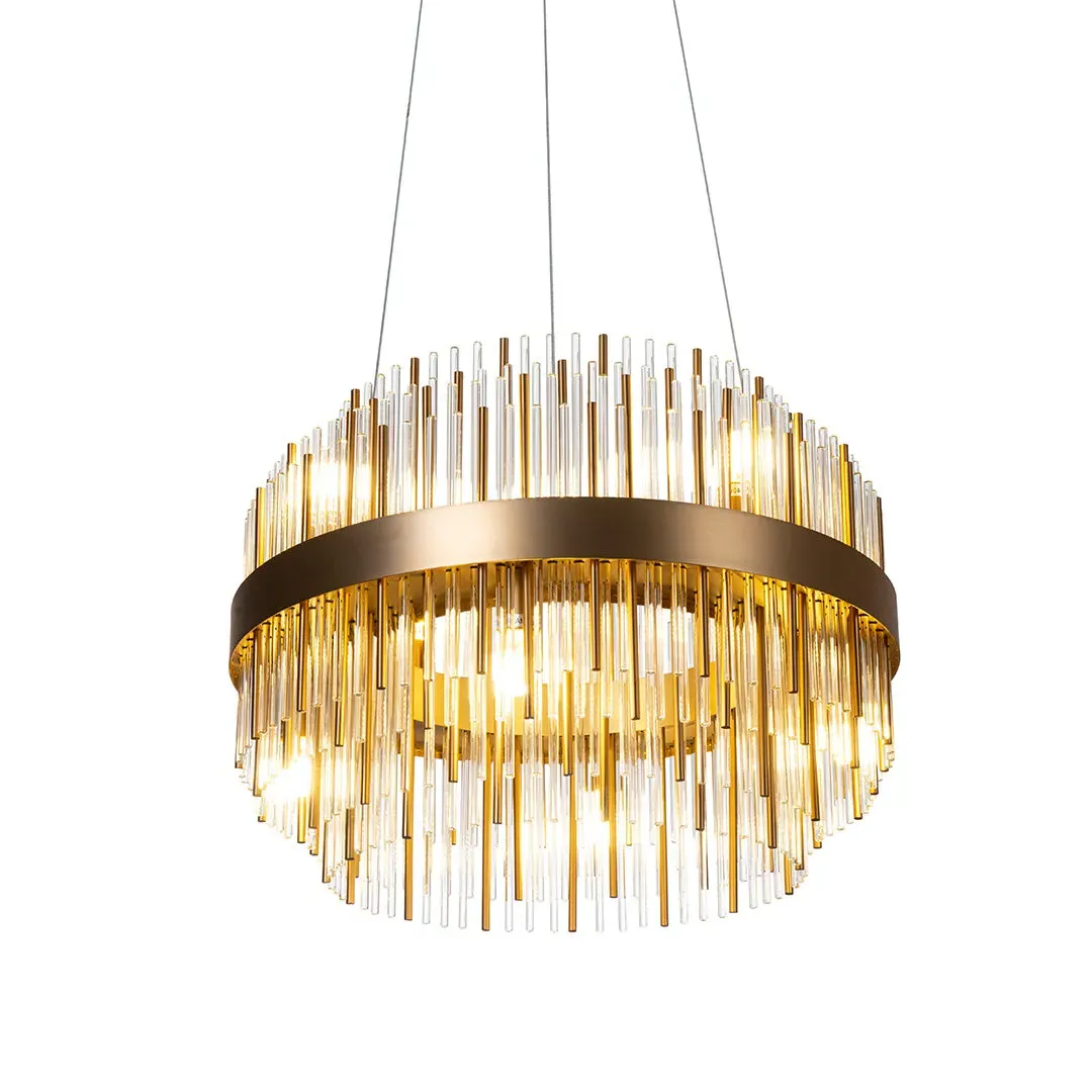 Monarch Luxe Chandelier - Brass, Metal and Glass product