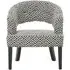 Monochrome Chair with Button Detail - Black, Beige
