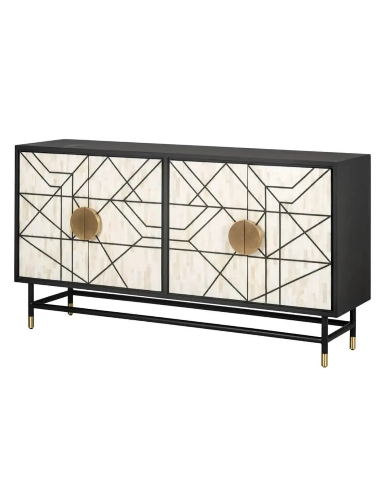 Monochrome Sideboard - Black and White, MDF image