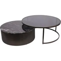 Monte Carlo Nesting Coffee Tables - Black, Marble alternate view