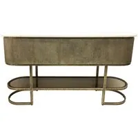 Monte Carlo Console Table - Aged Gold, Glass alternate view