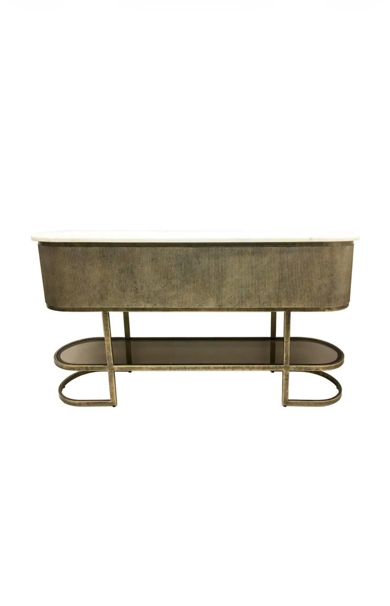Monte Carlo Console Table - Aged Gold, Glass product