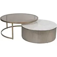 Monte Carlo Nesting Coffee Table - Gold, Marble