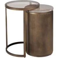 Monte Carlo Nesting Side Tables - Gold, Marble alternate view