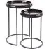 Nested Side Tables with Removable Trays - Gold