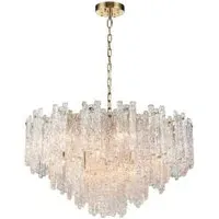 Nova Ice Chandelier - Aged Brass