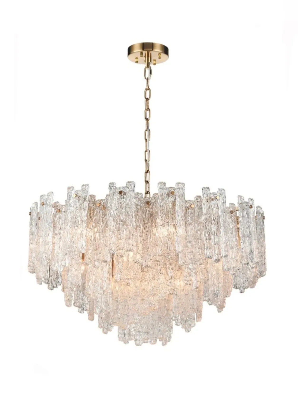 Nova Ice Chandelier - Aged Brass