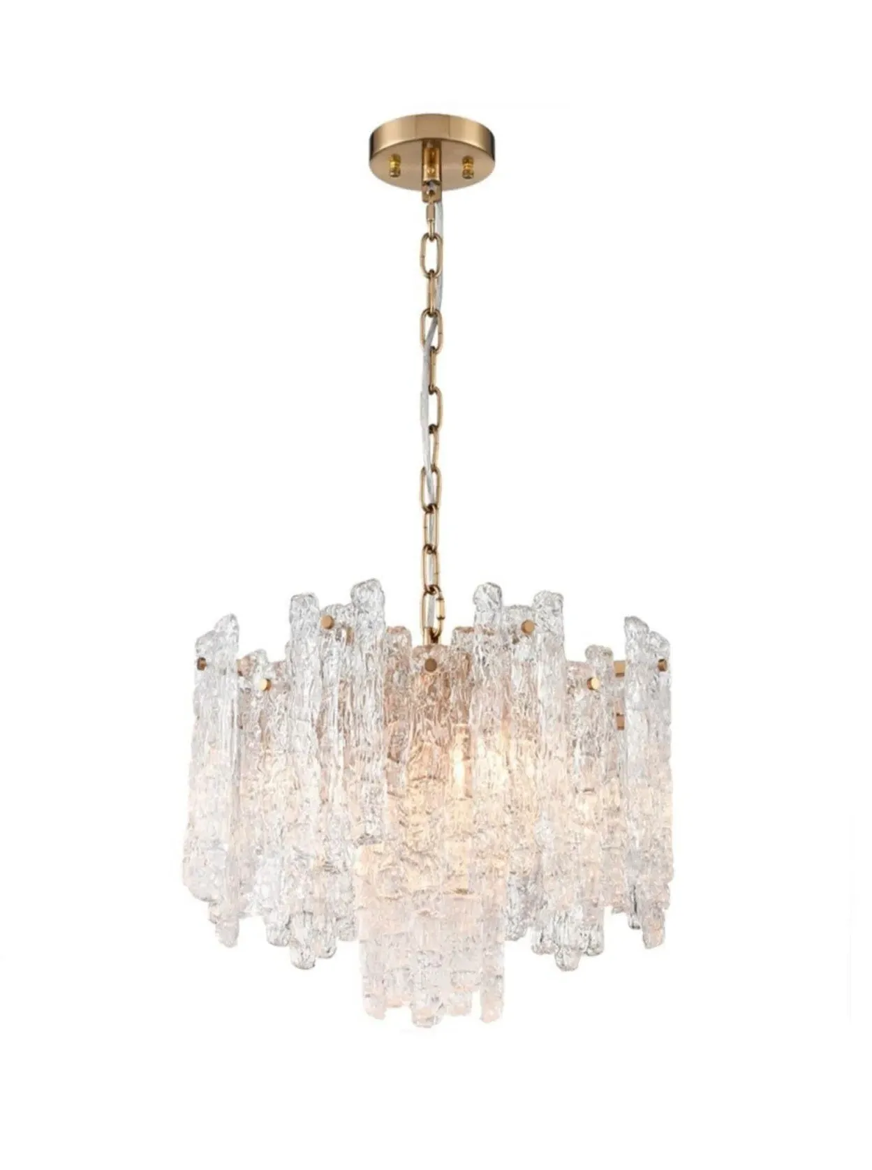 Nova Ice Pendant - Aged Brass